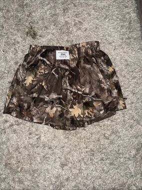 Camo Print Women's Shorts - Brown/Green